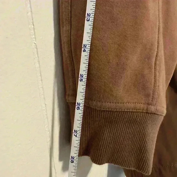 ATHLETA Rustic Beige Brown Triumph Hybrid Full Zip Hooded Jacket 2x Regular - Picture 10 of 11